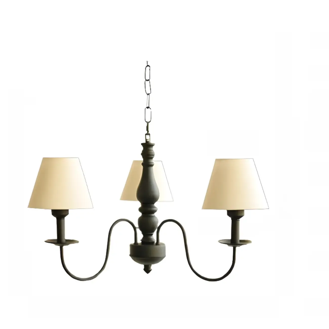 3-8 Lights Modern Classic Metal and Fabric Chandelier Light Image - 6