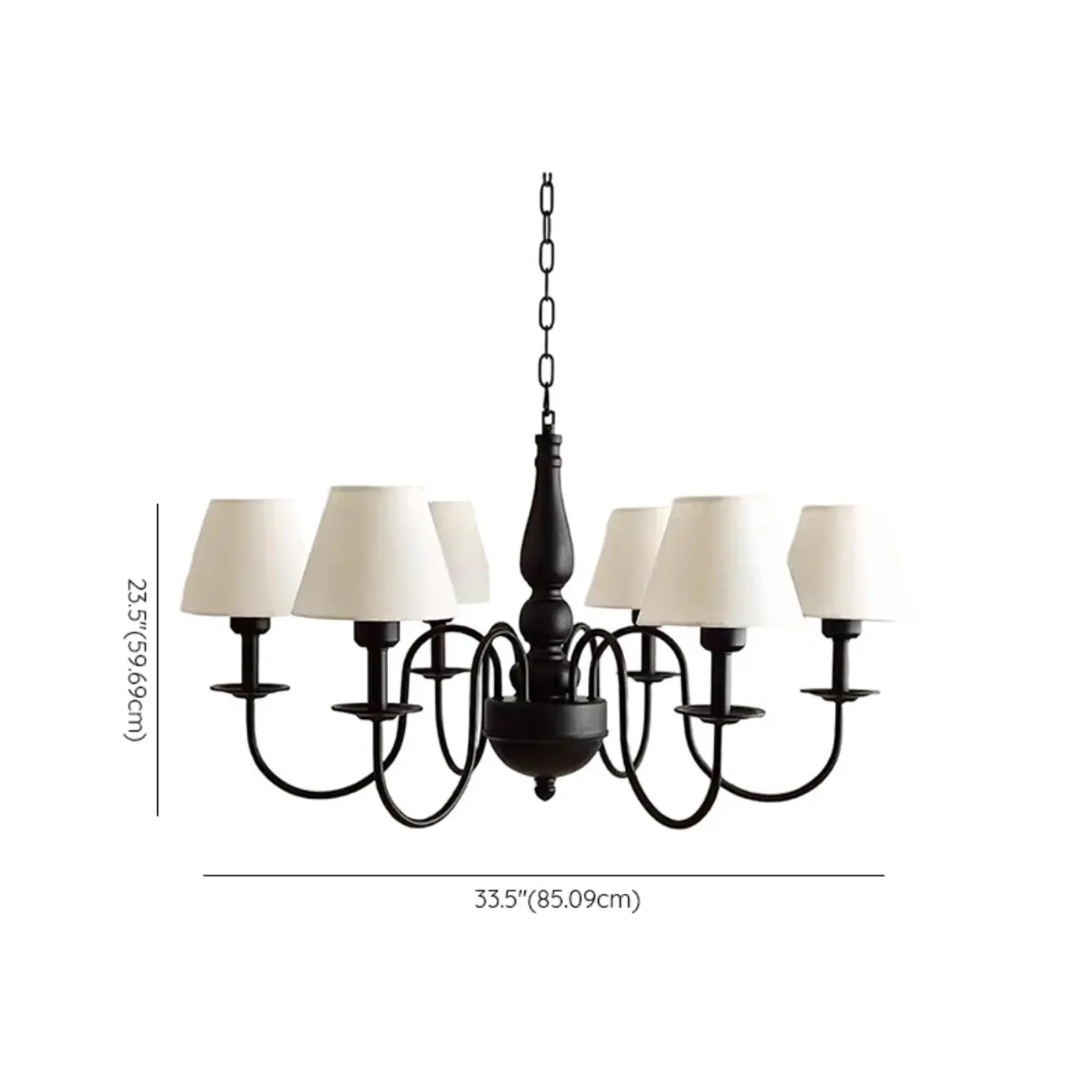 3-8 Lights Modern Classic Metal and Fabric Chandelier Light Image - 11 | homeyfad