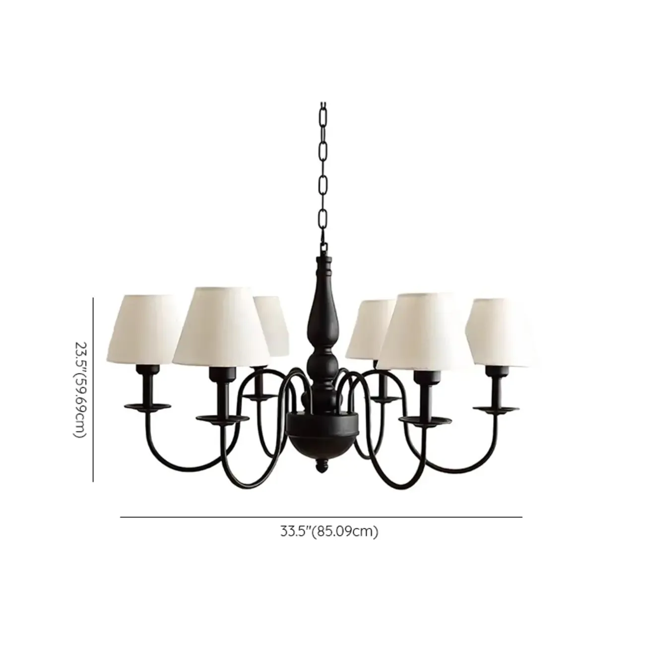 3-8 Lights Modern Classic Metal and Fabric Chandelier Light Image - 11