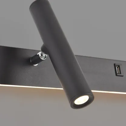 Minimalist Modern Wall Sconce with USB & Rotatable Spotlight  Image - 3