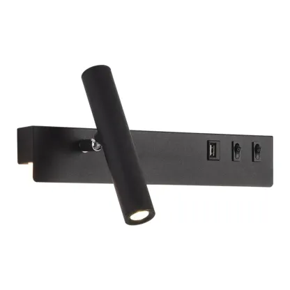 Minimalist Modern Wall Sconce with USB & Rotatable Spotlight  Image - 6