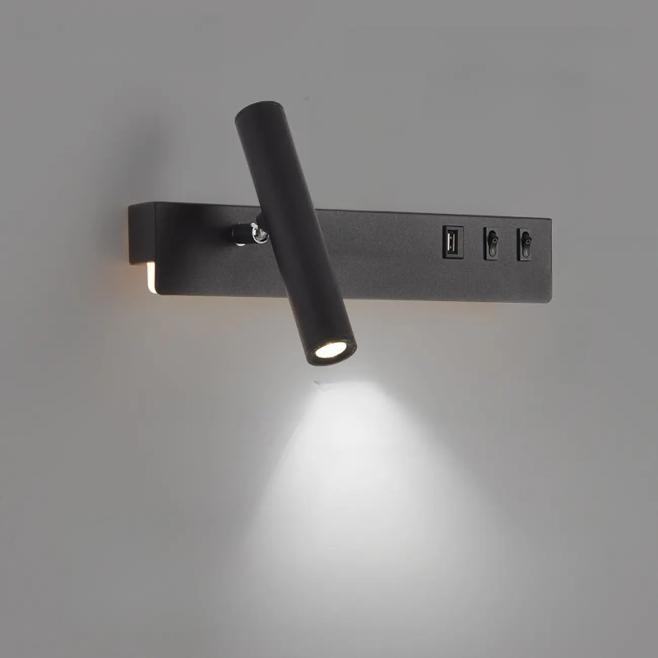 Minimalist Modern Wall Sconce with USB & Rotatable Spotlight  Image - 10 | homeyfad