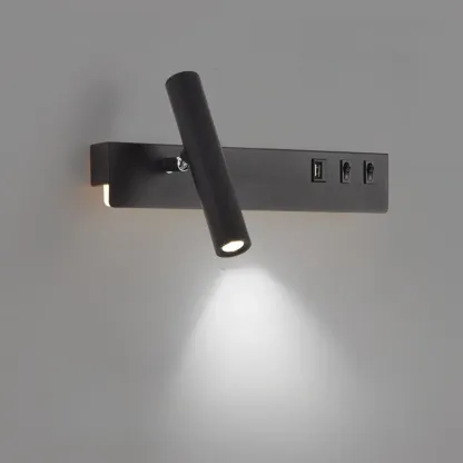 Minimalist Modern Wall Sconce with USB & Rotatable Spotlight  Image - 10