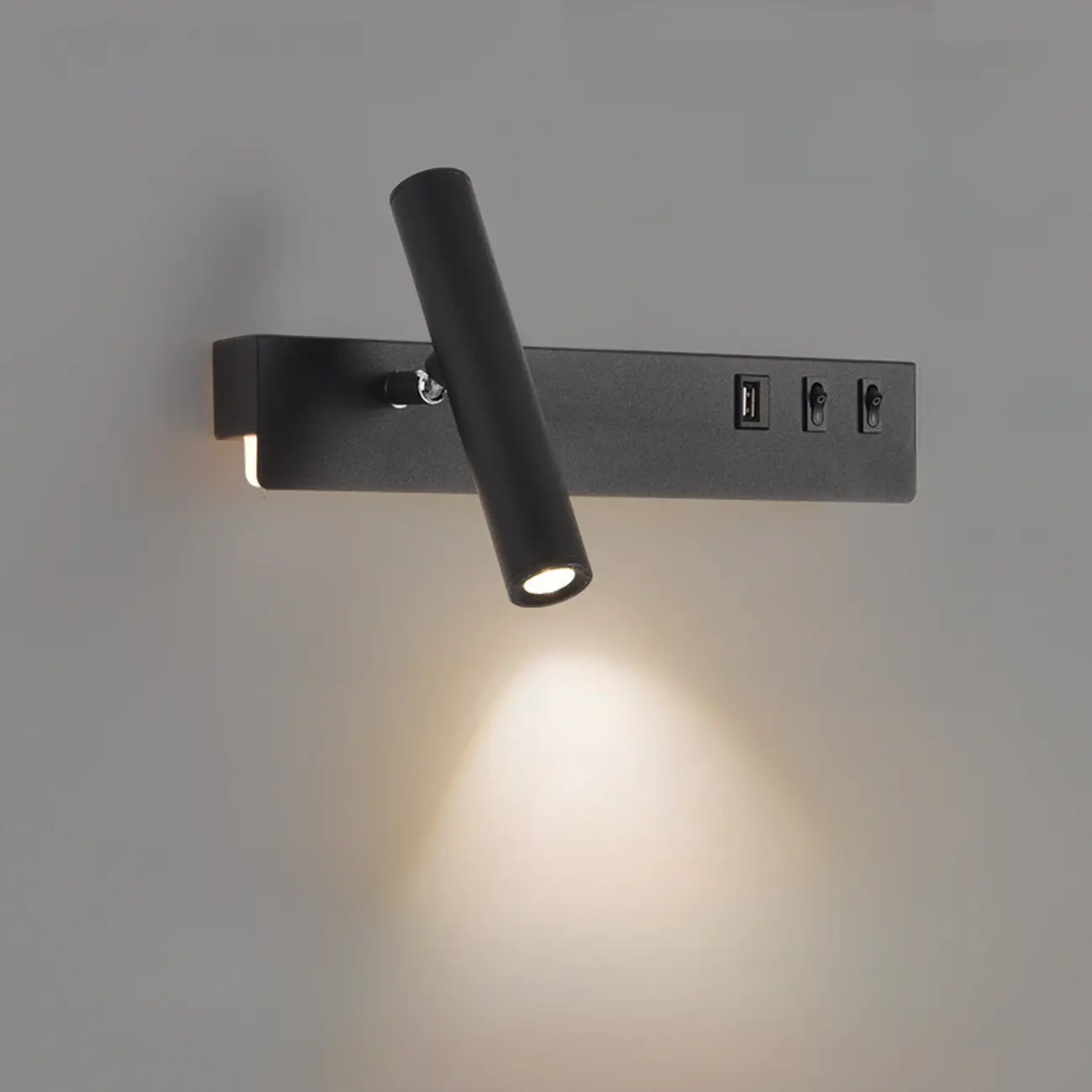 Minimalist Modern Wall Sconce with USB & Rotatable Spotlight  Image - 11 | homeyfad