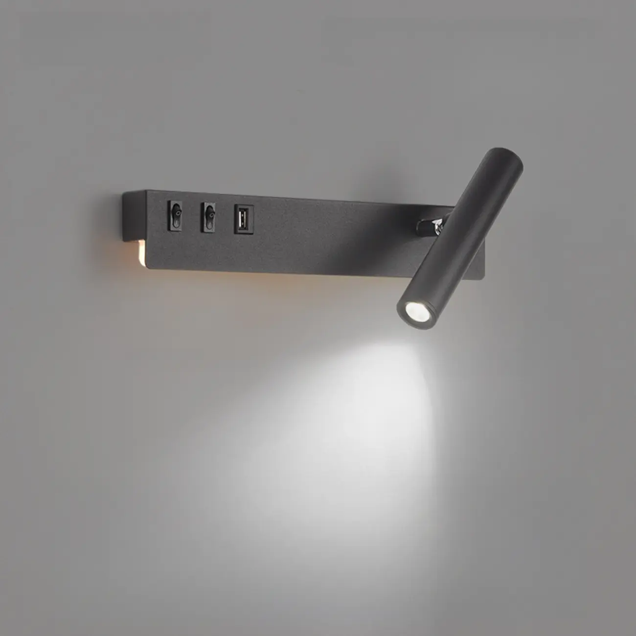 Minimalist Modern Wall Sconce with USB & Rotatable Spotlight  Image - 12 | homeyfad