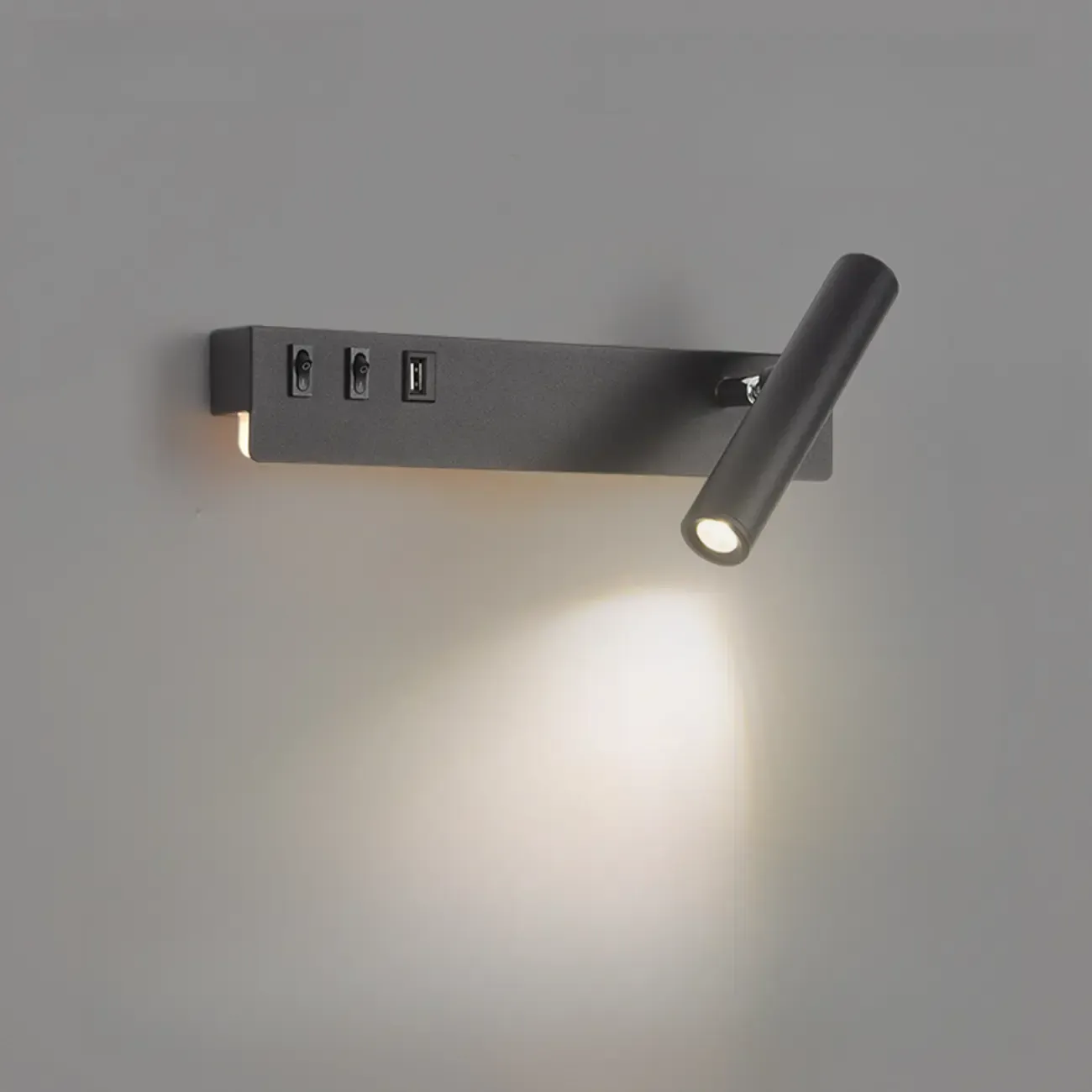 Minimalist Modern Wall Sconce with USB & Rotatable Spotlight  Image - 17