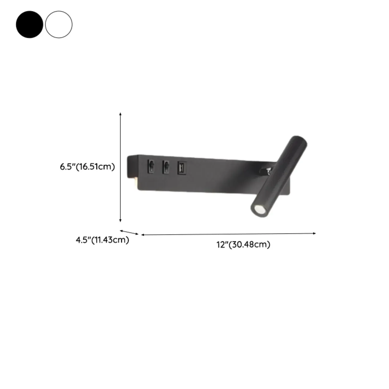 Minimalist Modern Wall Sconce with USB & Rotatable Spotlight  Image - 21