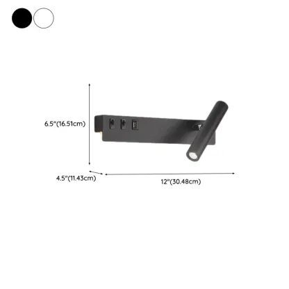 Minimalist Modern Wall Sconce with USB & Rotatable Spotlight  Image - 21