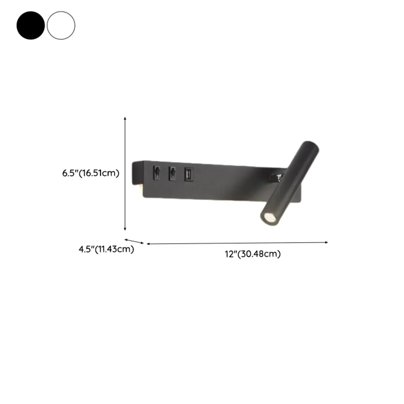 Minimalist Modern Wall Sconce with USB & Rotatable Spotlight  Image - 22