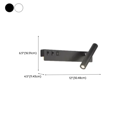 Minimalist Modern Wall Sconce with USB & Rotatable Spotlight  Image - 22
