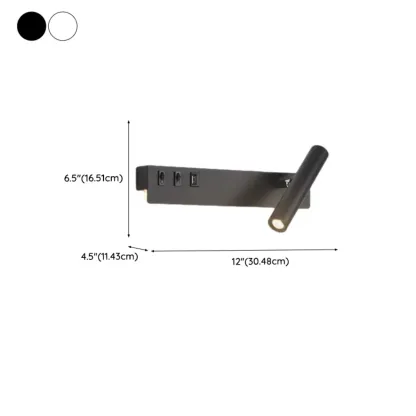 Minimalist Modern Wall Sconce with USB & Rotatable Spotlight  Image - 23