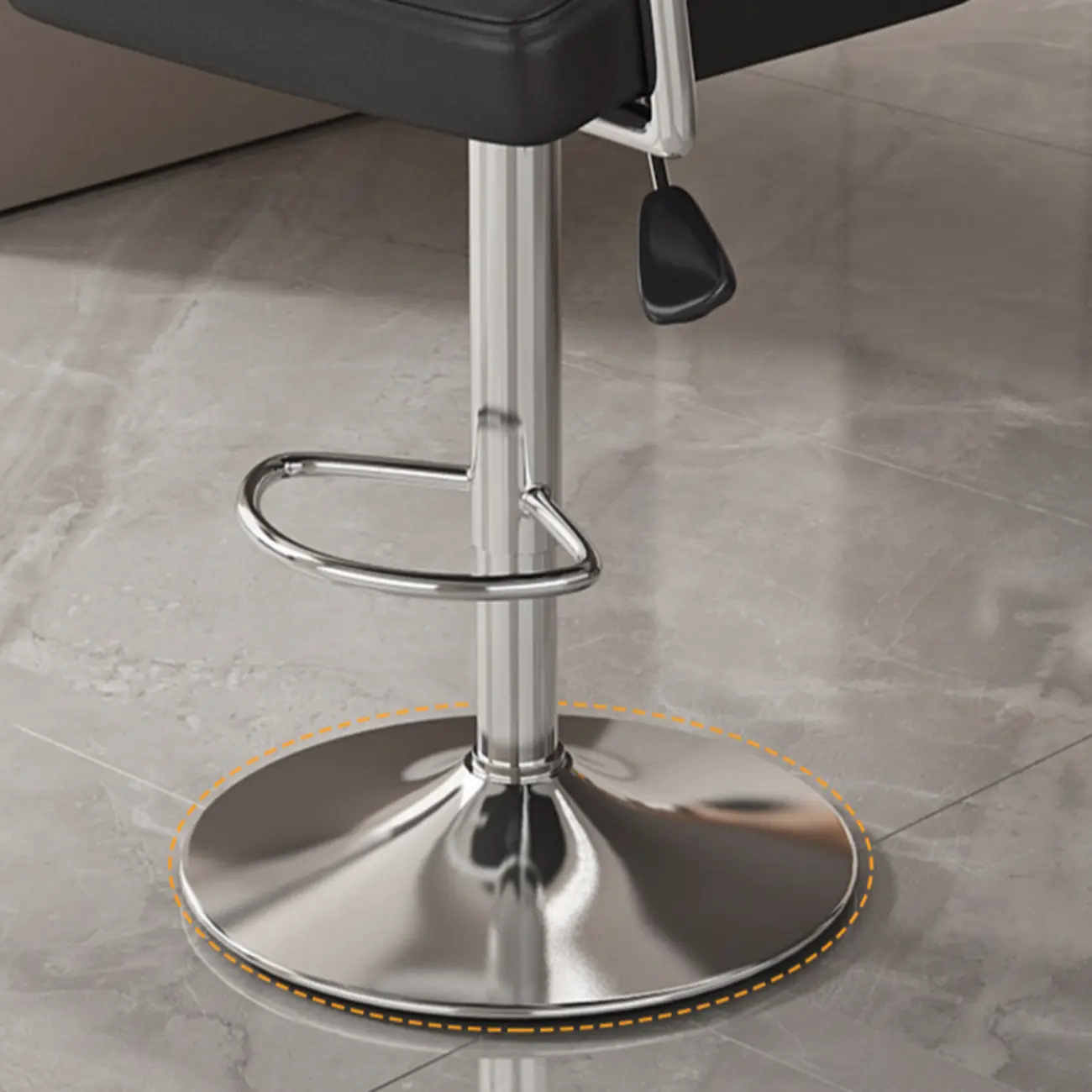 Adjustable Rectangle Leather Armrest Swivel Bar Stools Image - 13 | homeyfad