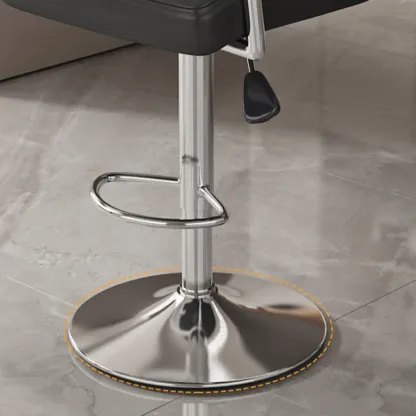 Adjustable Rectangle Leather Armrest Swivel Bar Stools Image - 13