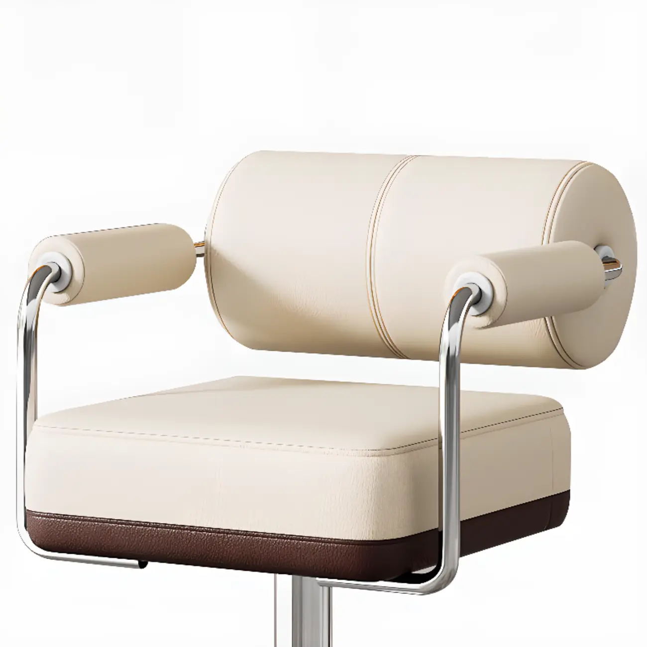 Square Adjustable Leather Gold Legs Swivel Bar Stools Image - 9 | homeyfad