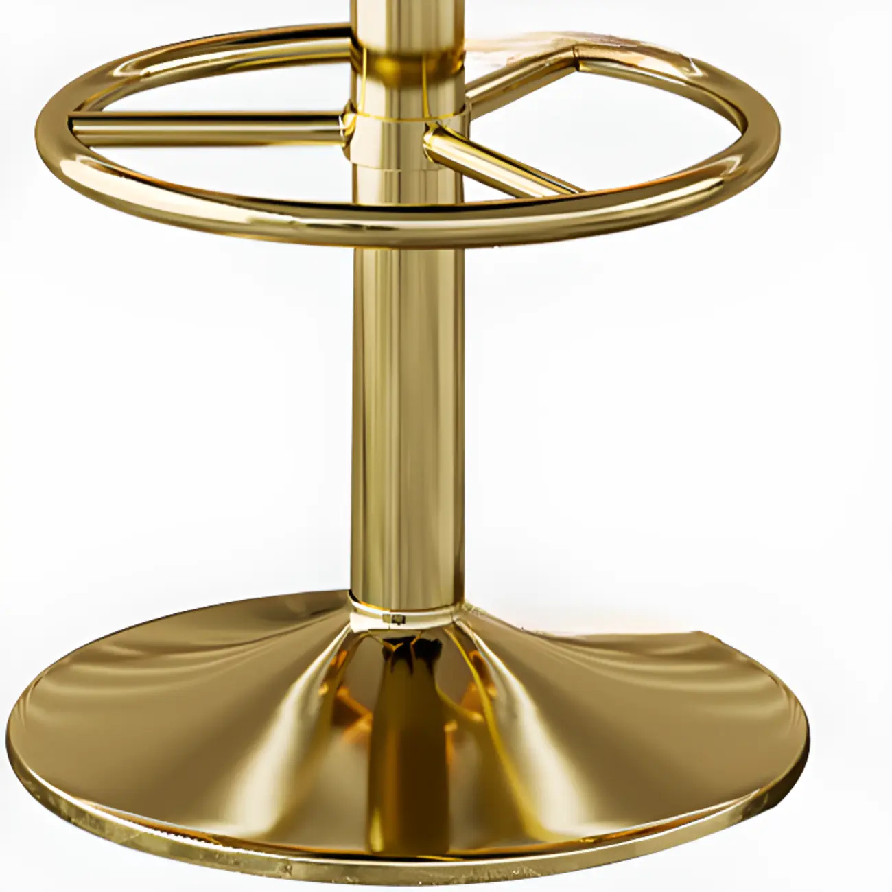 Square Adjustable Leather Gold Legs Swivel Bar Stools Image - 11 | homeyfad