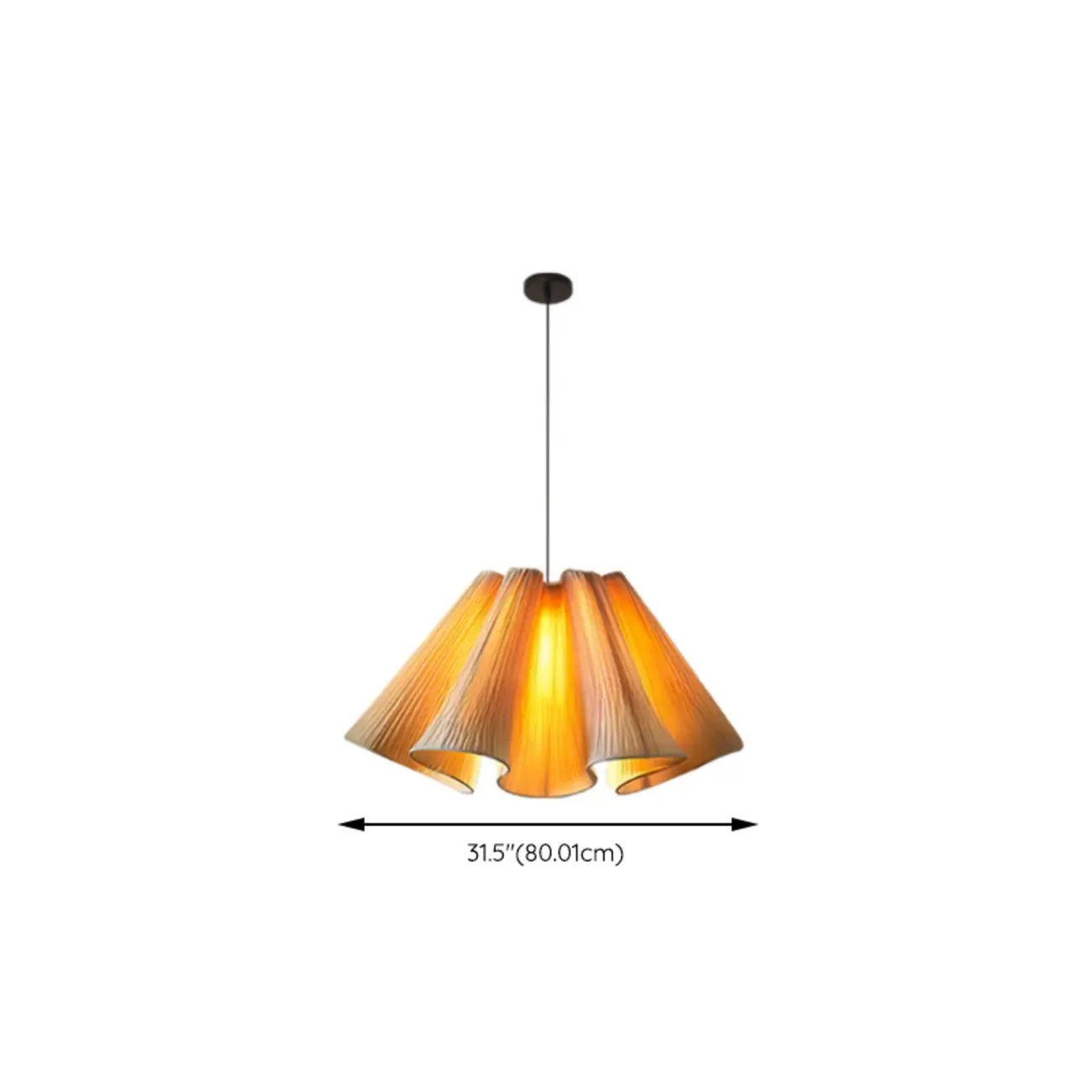 1 Light Black Variable Suspension Length Symmetrical Ceiling Light Adapted for Led & Incandescent/ Fluorescent with Cloth Shade in a Modish Style Image - 14 | homeyfad