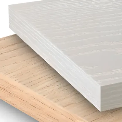 Durable Sleek Edge Wood Cream Bedside Cabinet Nightstand Image - 6