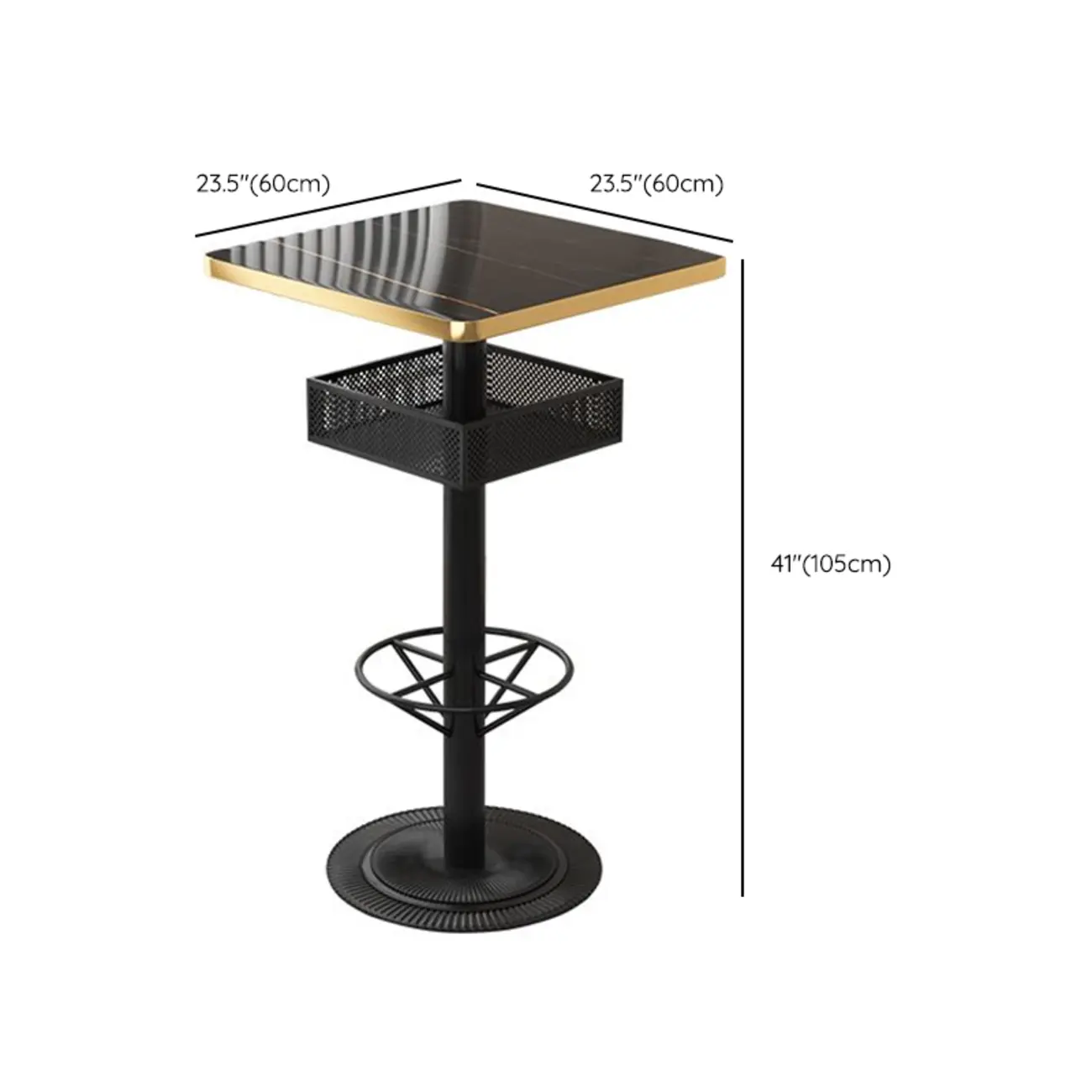 Sleek Glossy Black Wood Metal Bar Tables for Bar #size | homeyfad