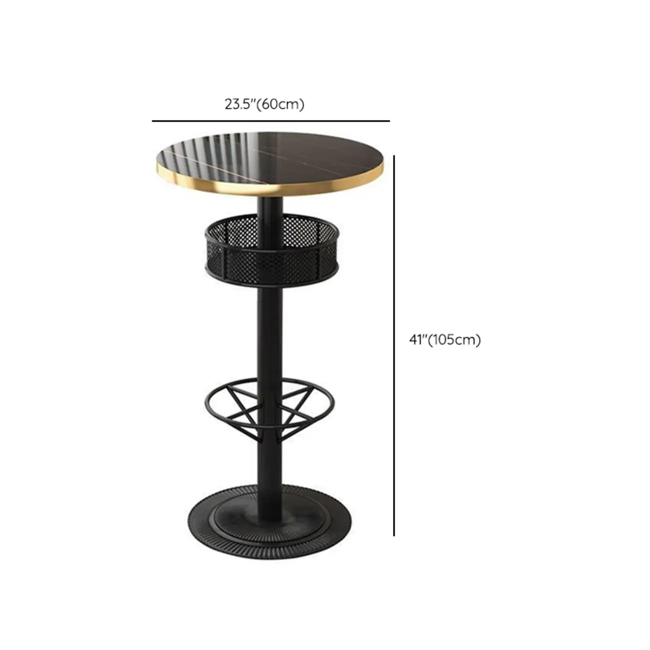 Sleek Glossy Black Wood Metal Bar Tables for Bar Image - 9 | homeyfad