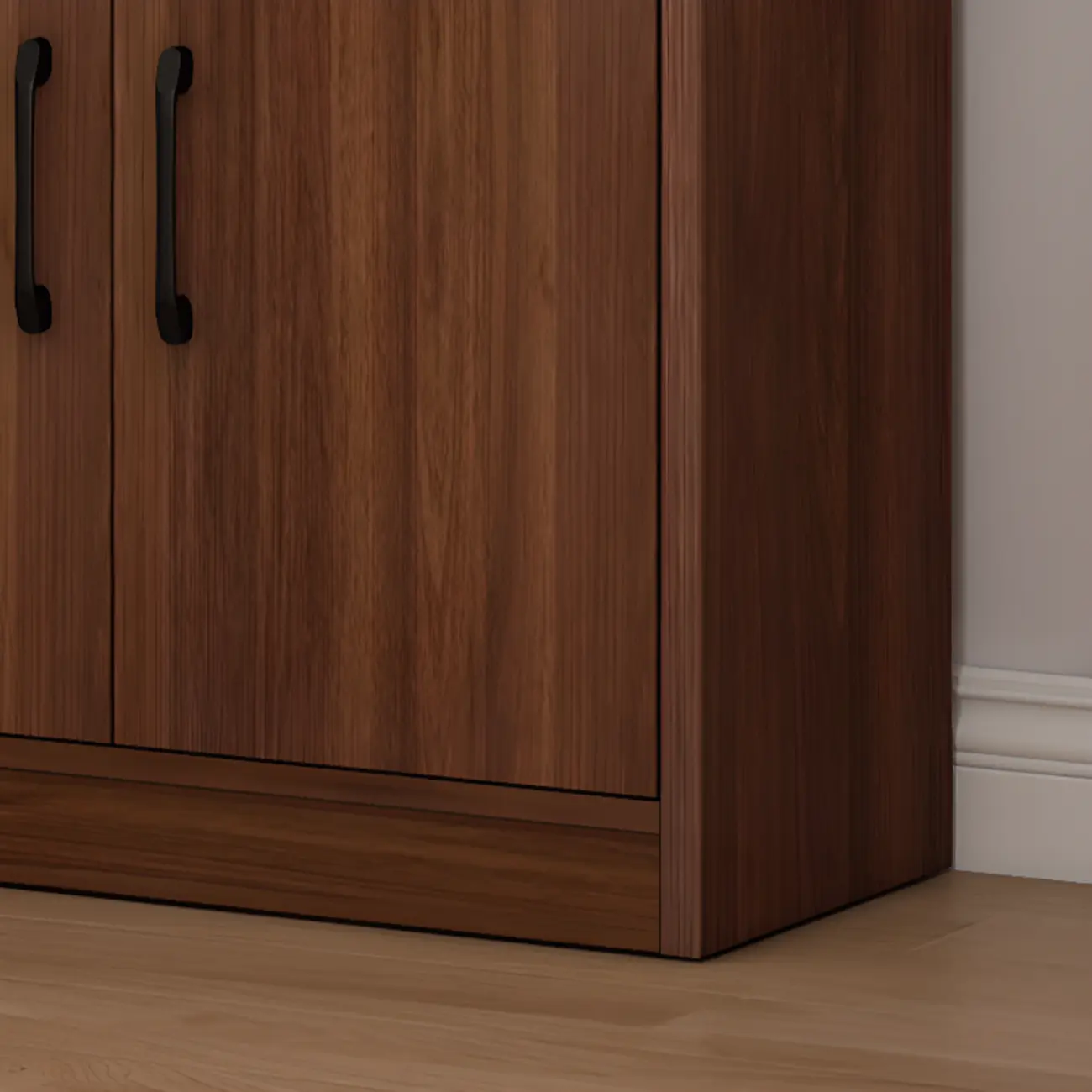 Classic Brown Wooden Vertical 3 Drawers Storage Bookcase Image - 7 | homeyfad