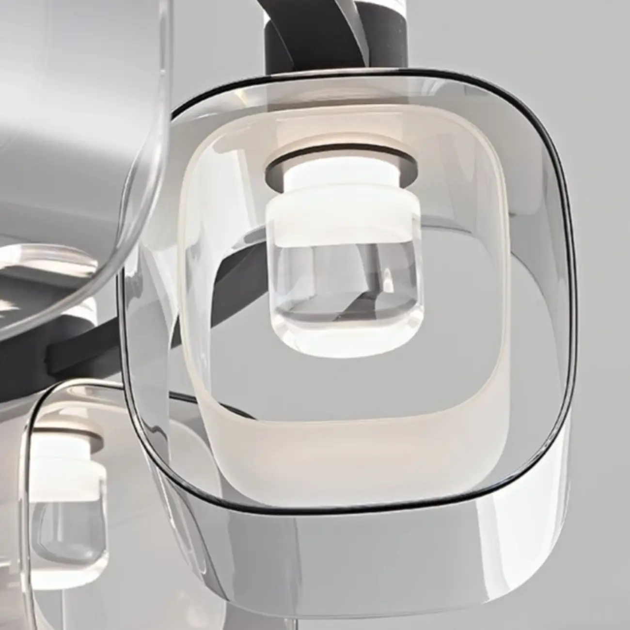 10-Light Modern White Round Downrods Crystal Chandelier Image - 6 | homeyfad