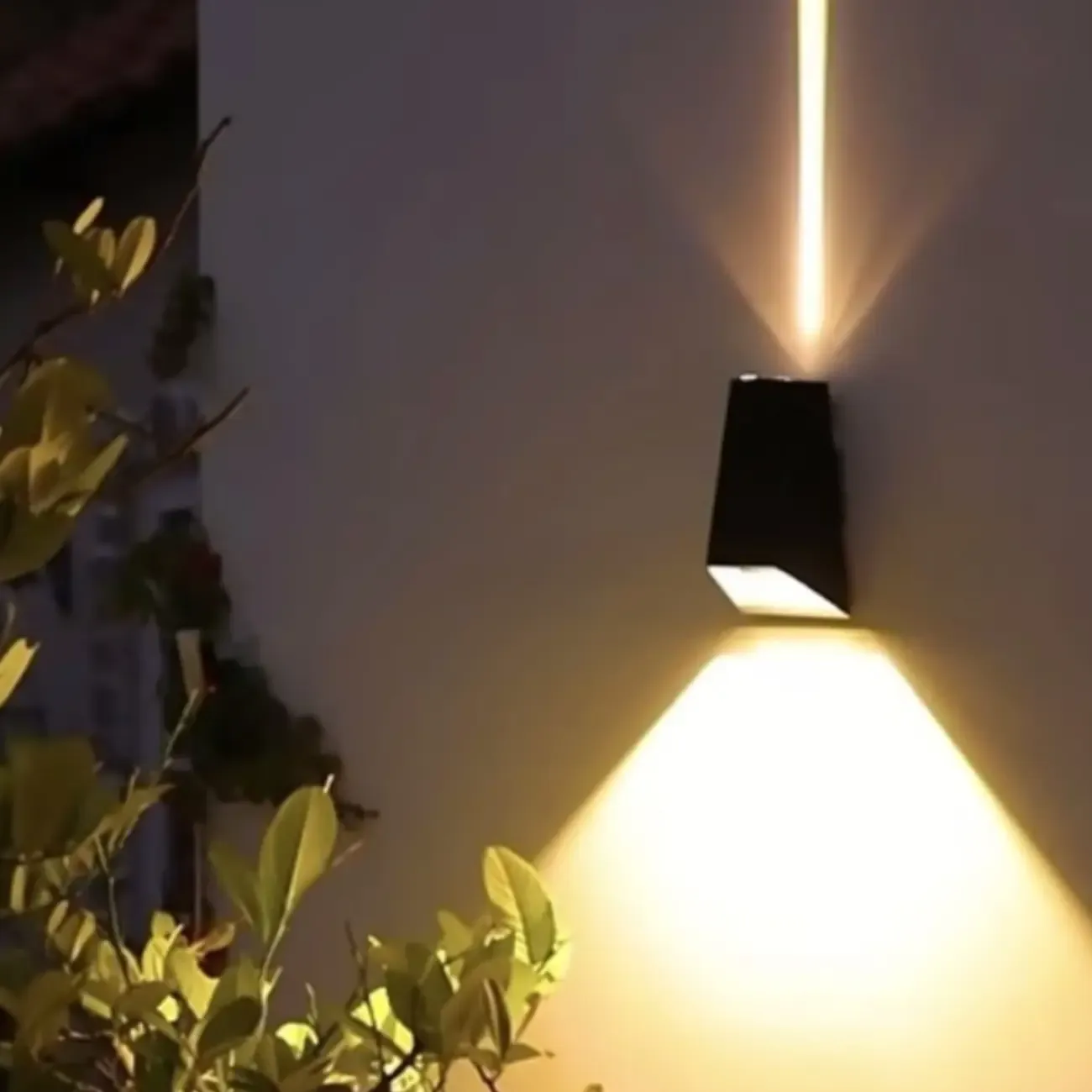 Outdoor Modern Black 2-Light LED Wall Lamp for Exterior  Image - 2