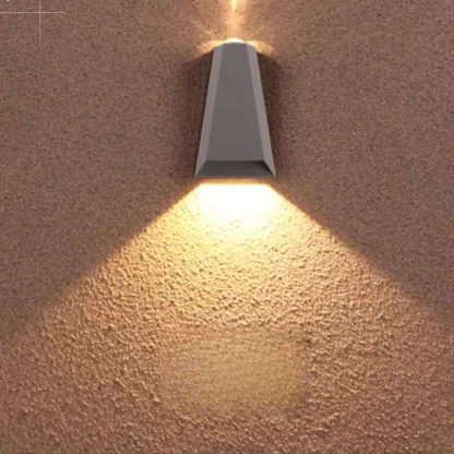 Outdoor Modern Black 2-Light LED Wall Lamp for Exterior  Image - 3