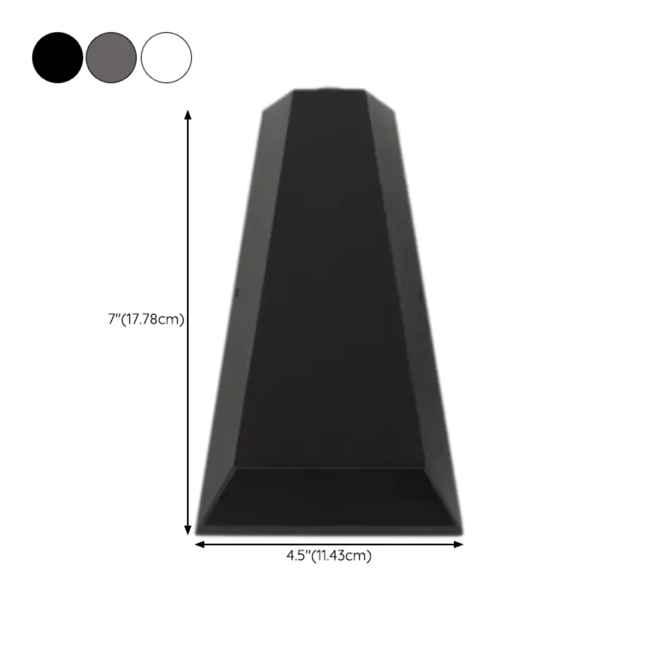 Outdoor Modern Black 2-Light LED Wall Lamp for Exterior  #size