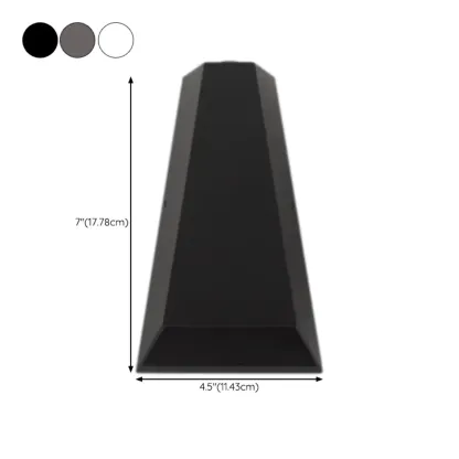 Outdoor Modern Black 2-Light LED Wall Lamp for Exterior  #size