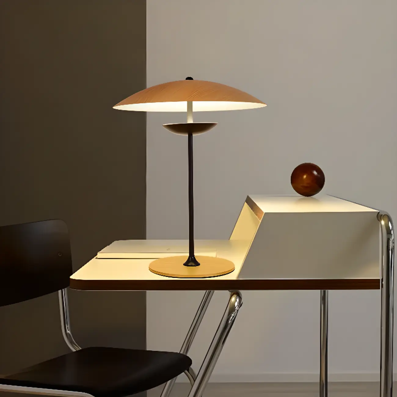 Contemporary Geometric LED Desk Lamp for Bedroom Decor Image - 2 | homeyfad