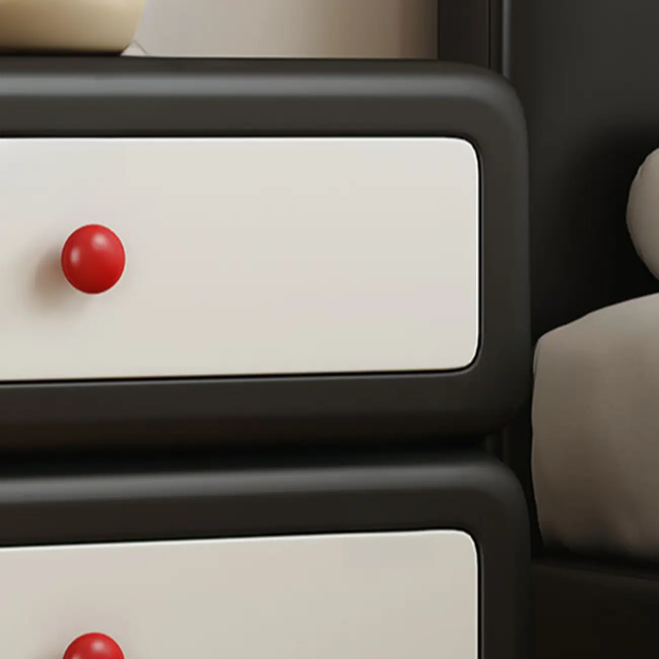 Contemporary Low Sleek Wood 2 Tiers Nightstand Image - 10 | homeyfad