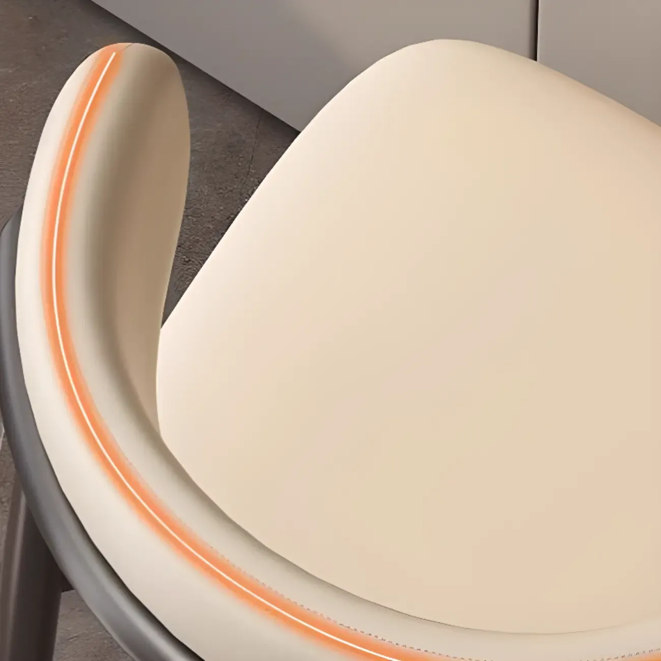 Modern Upholstered Seat Steel Frame Bar Stools with Back Image - 8