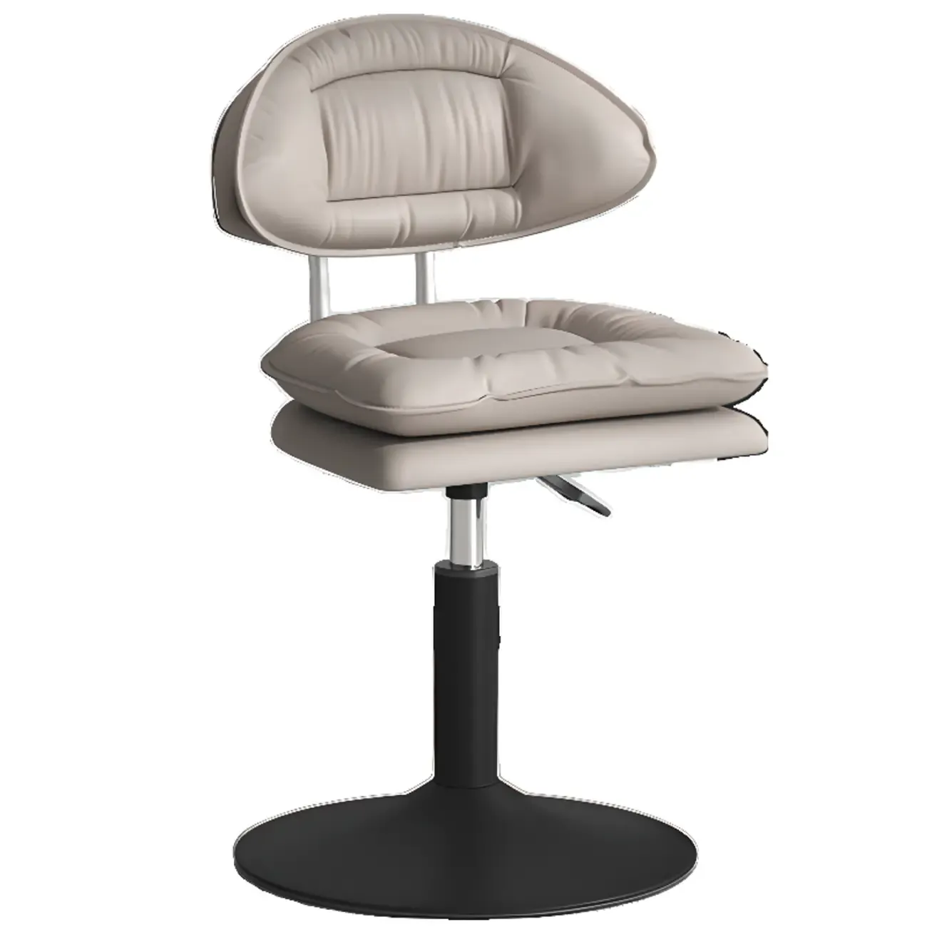 Modern Leather Cushioned Adjustable Swivel Bar Stool Image - 10