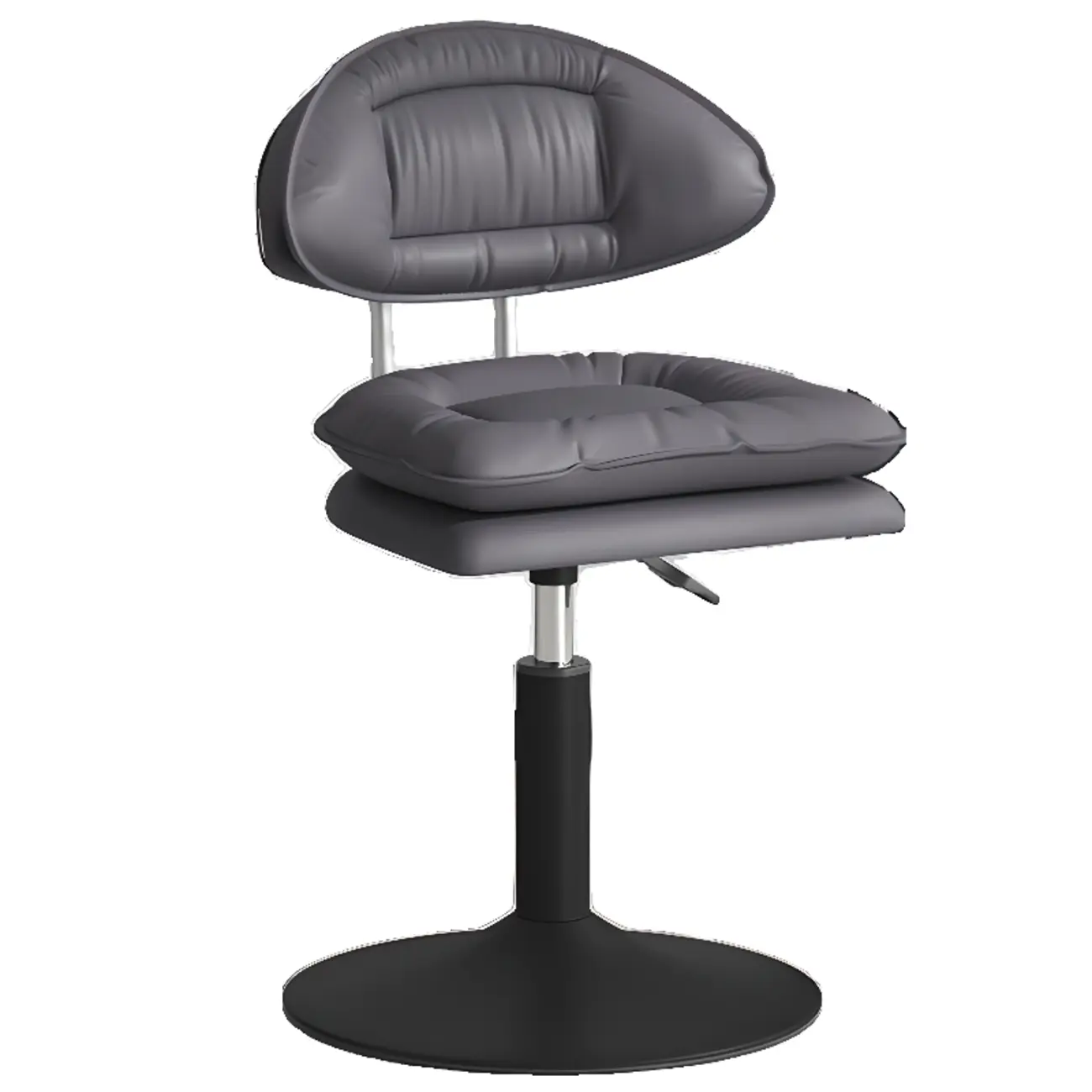 Modern Leather Cushioned Adjustable Swivel Bar Stool Image - 12 | homeyfad