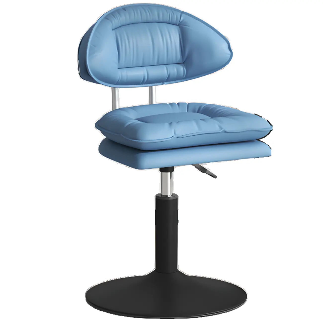 Modern Leather Cushioned Adjustable Swivel Bar Stool Image - 14 | homeyfad