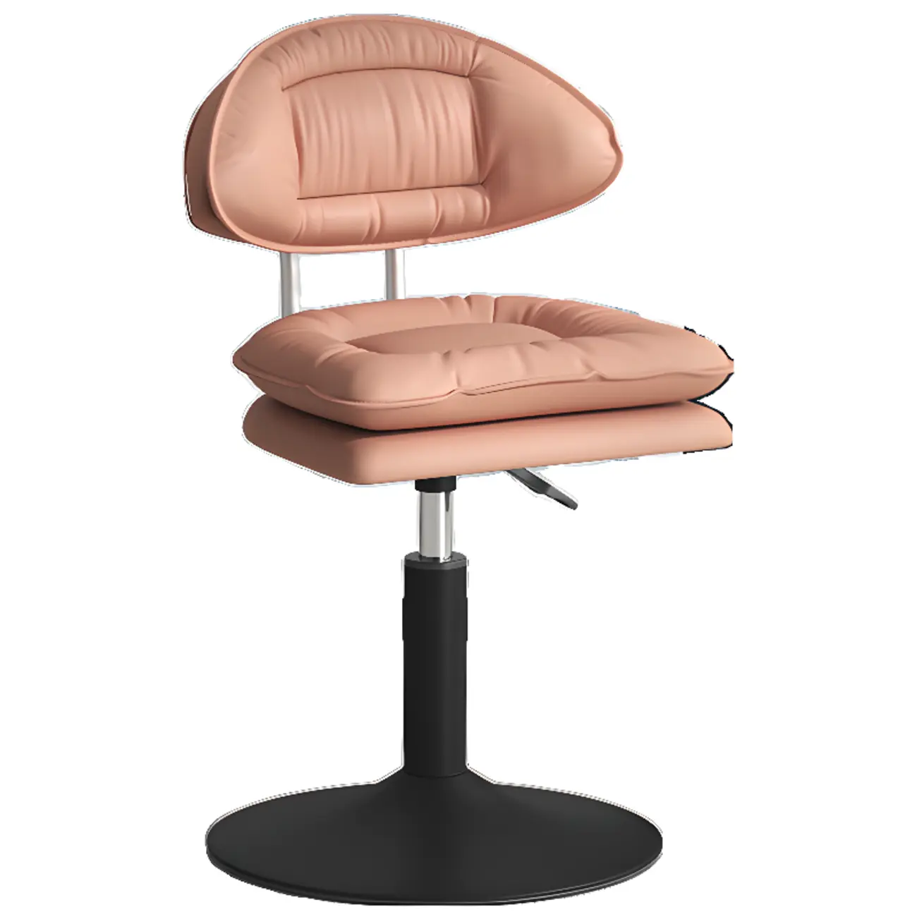 Modern Leather Cushioned Adjustable Swivel Bar Stool Image - 15 | homeyfad