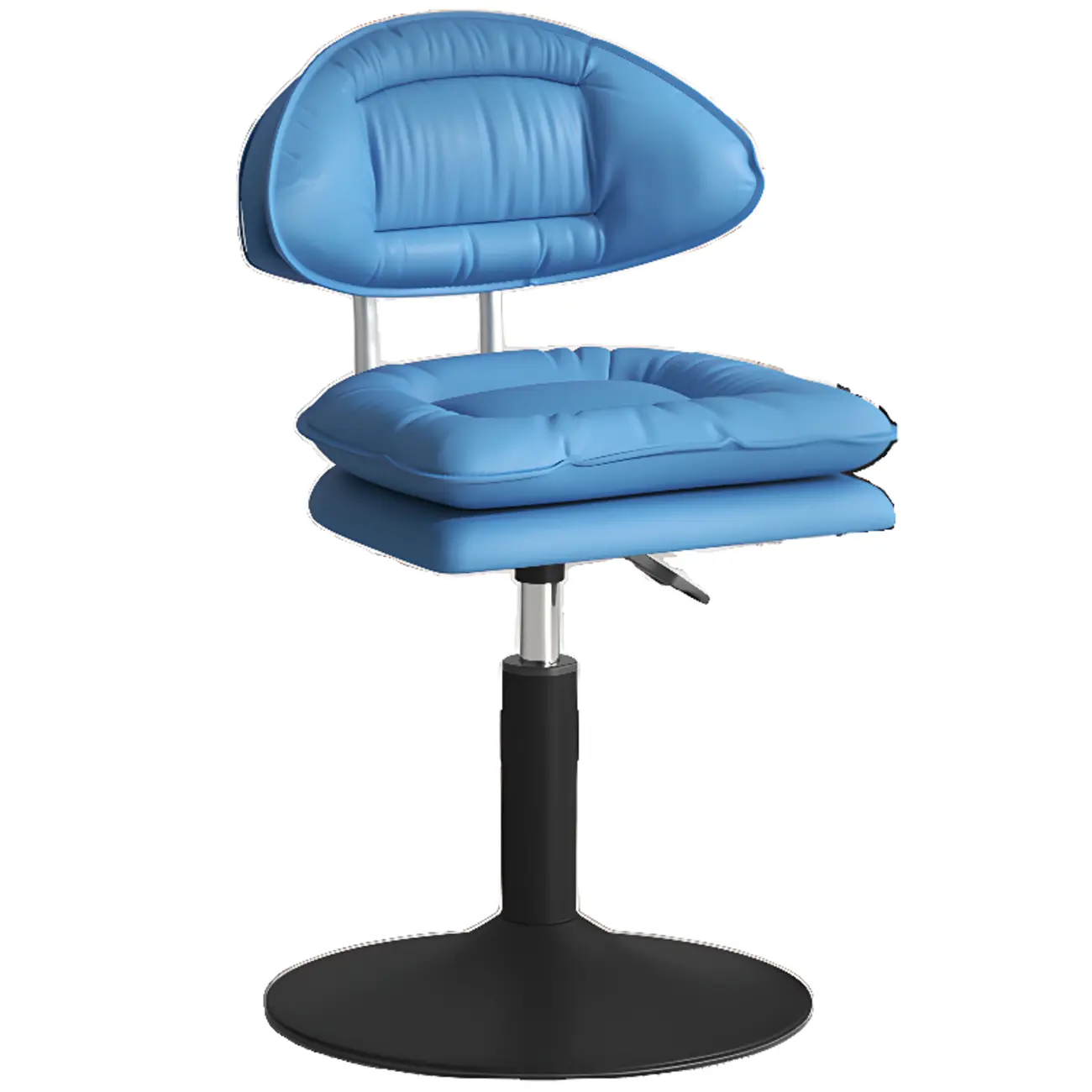 Modern Leather Cushioned Adjustable Swivel Bar Stool Image - 16 | homeyfad