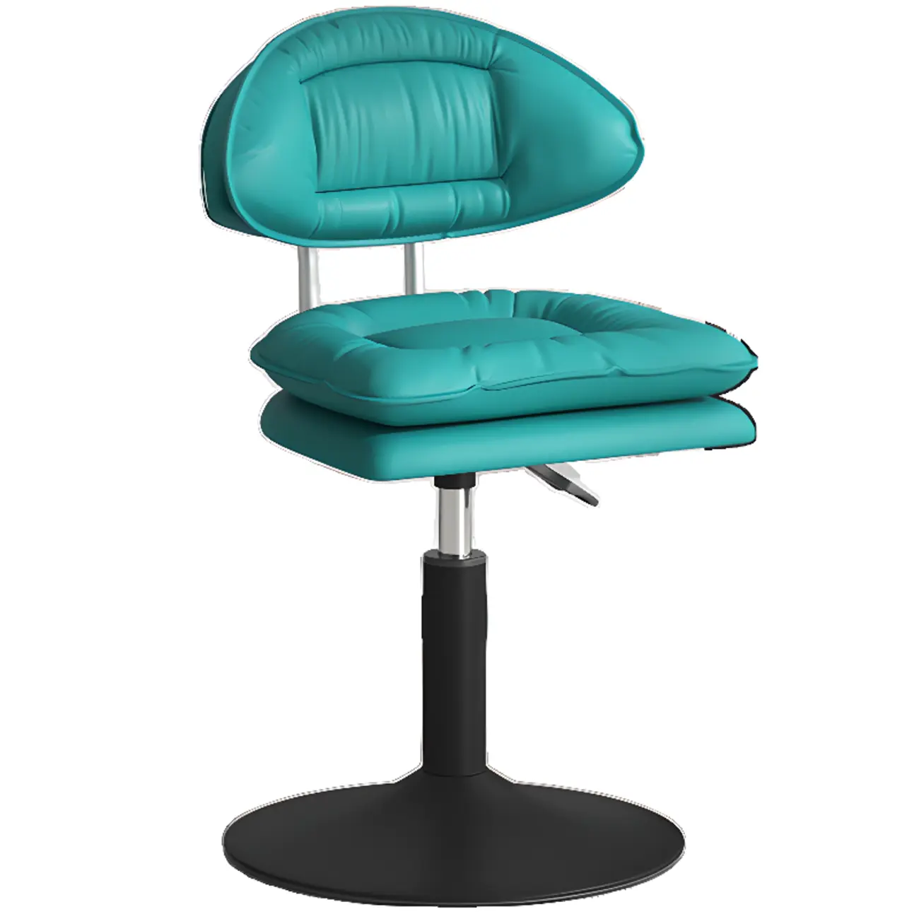 Modern Leather Cushioned Adjustable Swivel Bar Stool Image - 18 | homeyfad