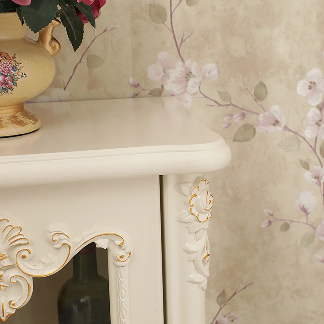 Scandinavian Wooden 2-Drawer Standard Curio Cabinet Image - 5 | homeyfad