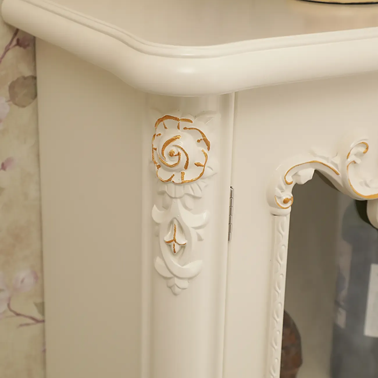 Scandinavian Wooden 2-Drawer Standard Curio Cabinet Image - 6