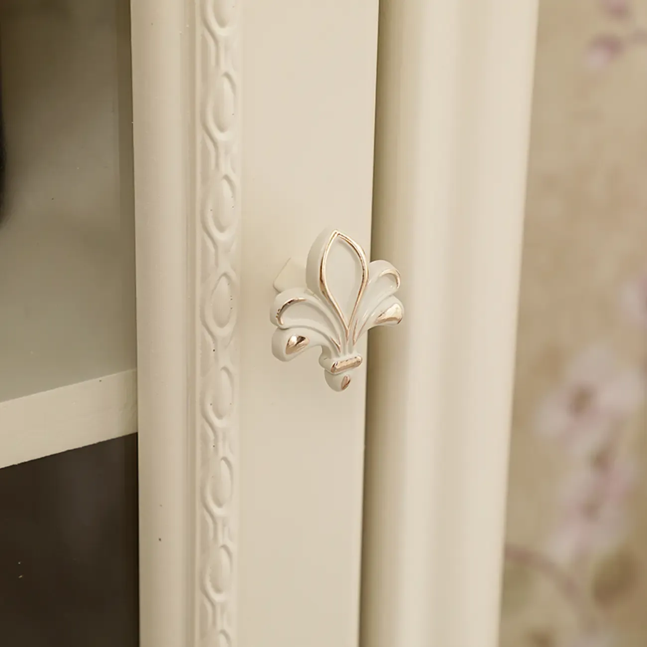 Scandinavian Wooden 2-Drawer Standard Curio Cabinet Image - 7