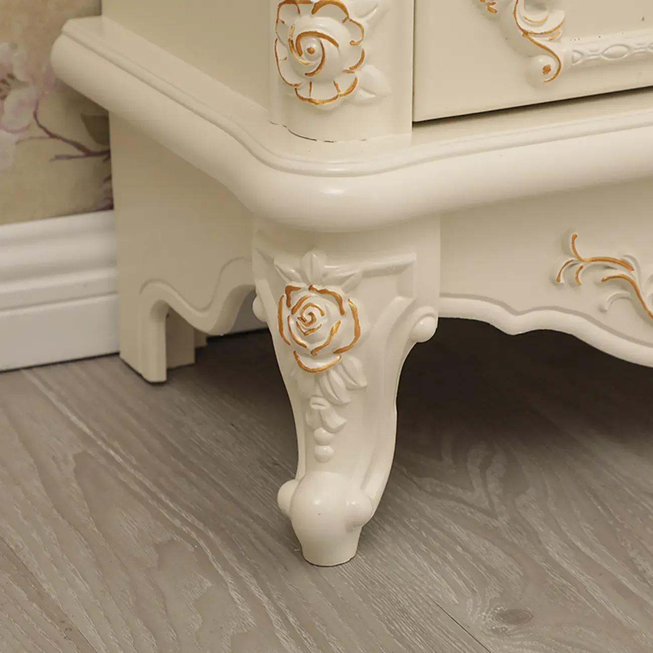 Scandinavian Wooden 2-Drawer Standard Curio Cabinet Image - 10