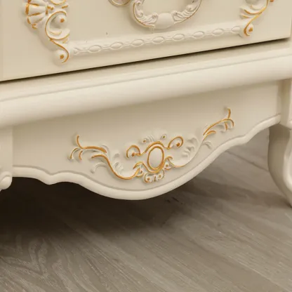 Scandinavian Wooden 2-Drawer Standard Curio Cabinet Image - 11