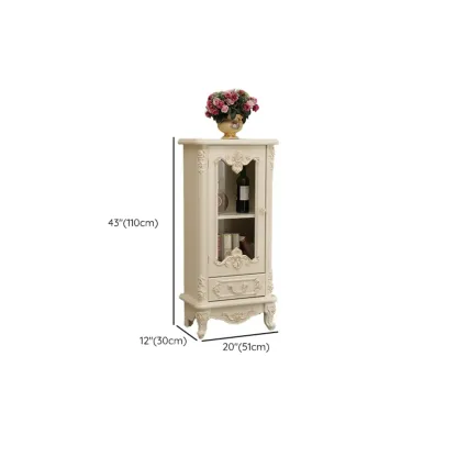 Scandinavian Wooden 2-Drawer Standard Curio Cabinet Image - 13