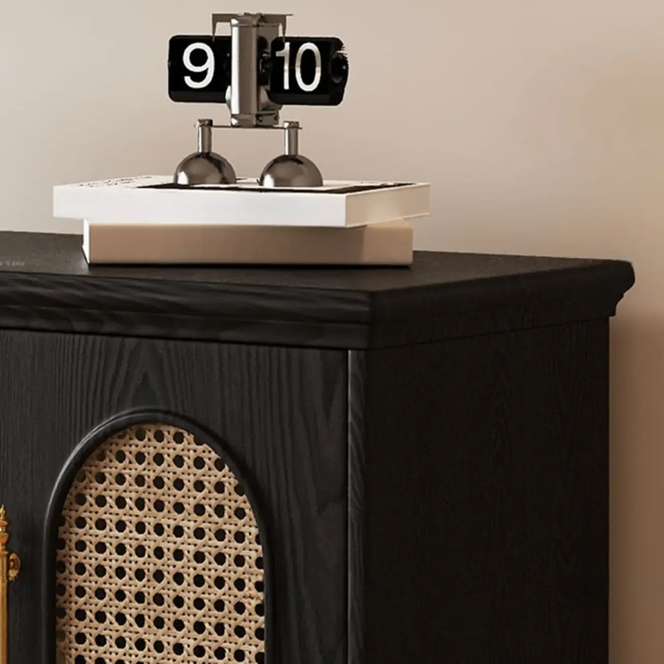 Traditional Wood TV Stand with Storage for Living Room Image - 8