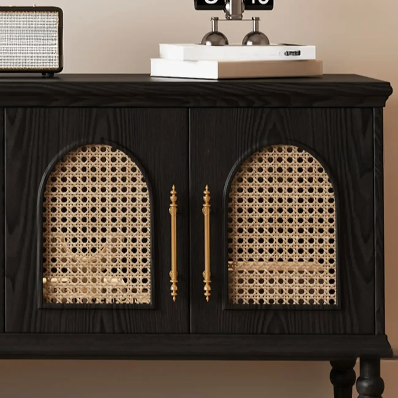 Traditional Wood TV Stand with Storage for Living Room Image - 7