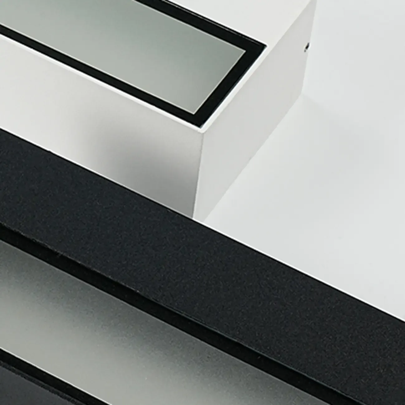 Postmodern Outdoor Rectangle  Black LED Wall Sconce Light  Image - 8