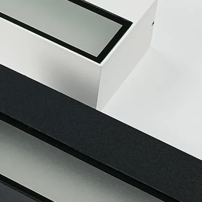 Postmodern Outdoor Rectangle  Black LED Wall Sconce Light  Image - 8