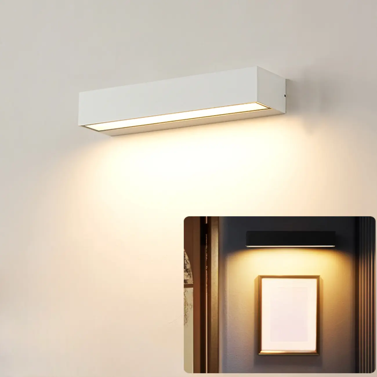 Postmodern Outdoor Rectangle  Black LED Wall Sconce Light  Image - 13 | homeyfad