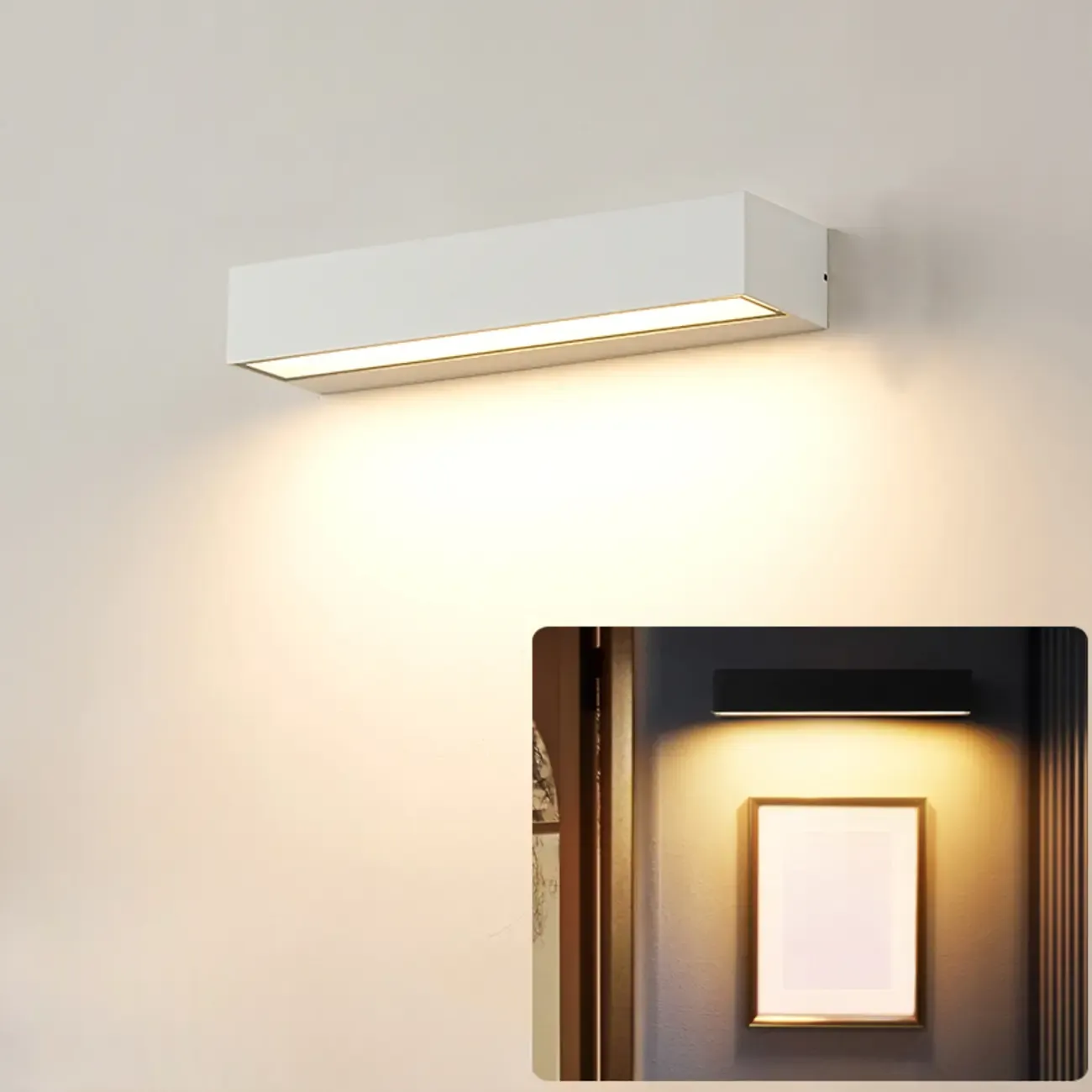 Postmodern Outdoor Rectangle  Black LED Wall Sconce Light  Image - 13